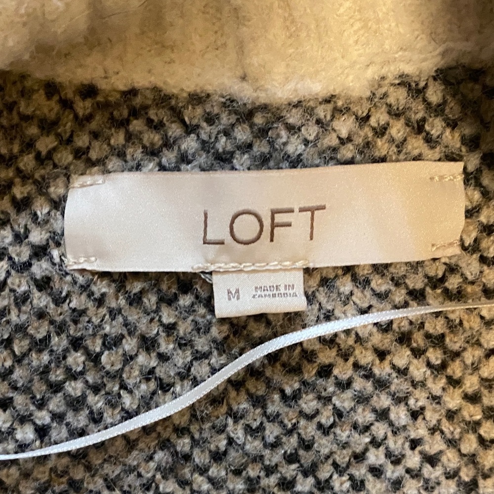 LOFT Leopard print Cardigan in Black and Cream - Picture 2 of 4